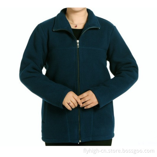 2014 Custom Logo Printed Zipper Women Polar Fleece Jacket